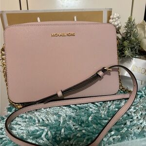 Authentic Michael Kors Powder Blush Crossbody Bag Lrg